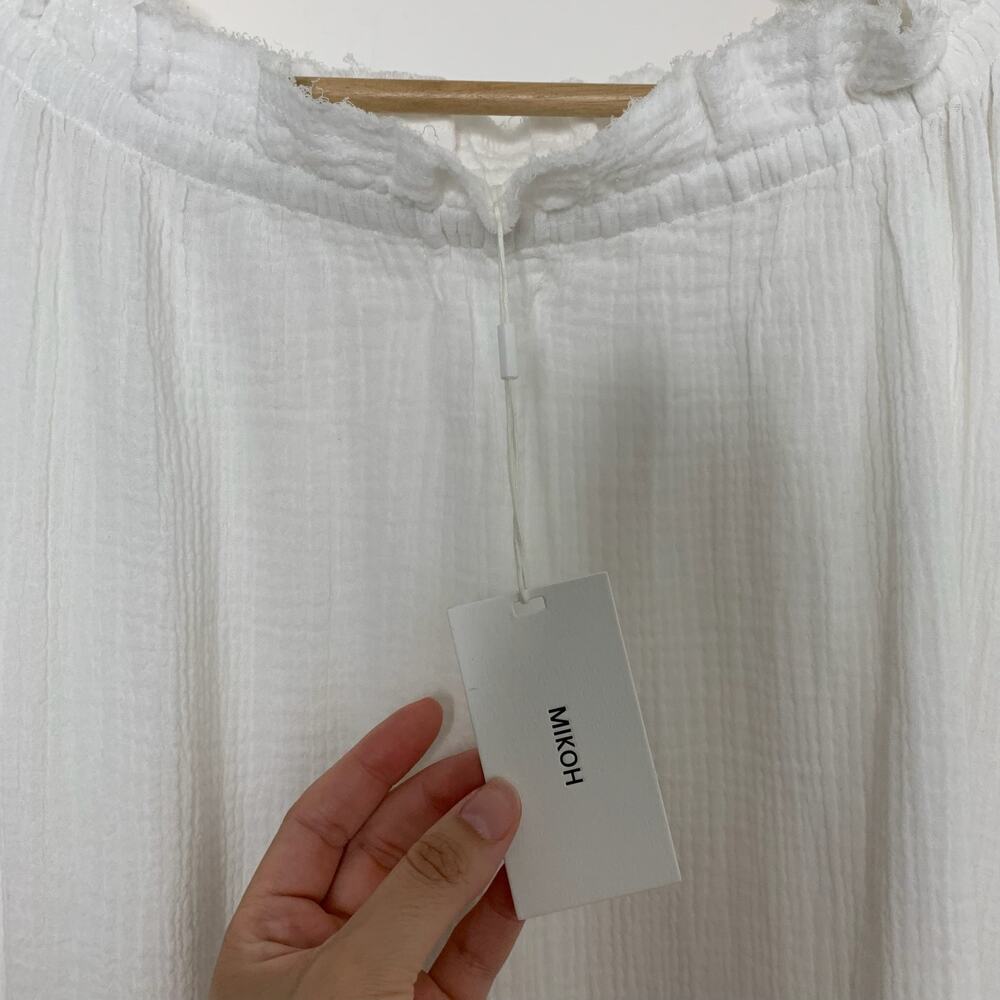 Mikoh Mirakami Cover Up Kaftan Bone White Womens New 2 or US Medium - Picture 12 of 16